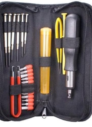 QVS 23 Piece Computer Maintenance Tool Kit with Precision Screwdrivers Computer Surge Protector (CA215P)