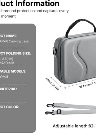 Osmo Mobile 7P Case,Portable PU Shoulder Bag for Dji OM 7 Pro/7 Gimbal Stabilizer Travel Case for DJI Osmo Mobile 7/7P Accessories