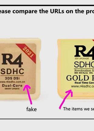 R4 SDHC Gold Pro Adapter with 32 GB Micro SD with YS Menu with 500 in 1 Will Work On DS DSI DSIXL 2DS 2DSXL 3DS 3DSXL