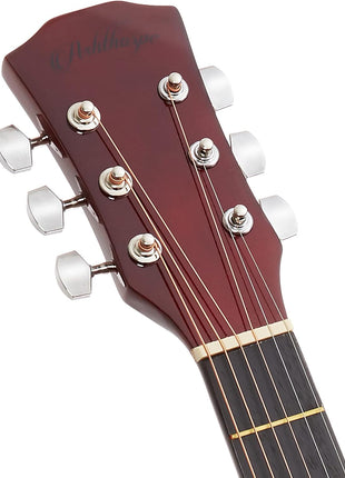 Ashthorpe 41-inch Beginner Cutaway Acoustic Guitar Package (Red), Full Size Basic Starter Kit w/Gig Bag, Strings, Strap, Tuner, Picks