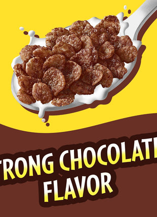 Cocoa PEBBLES Cereal, Chocolatey Kids Breakfast, Gluten Free Rice Crunch, 27.5 oz Mega Size Cereal Box