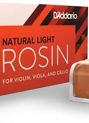 D'Addario Natural Violin & Cello Rosin, Light | D'Addario natural rosin delivers smooth bow response, enhanced grip and consistent performance.