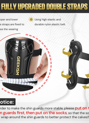 Soccer Shin Guards for Youth Kids Toddler, Protective Soccer Shin Pads & Sleeves Equipment - Football Gear for 3 5 4-6 7-9 10-12 Years Old Children Teens Boys Girls