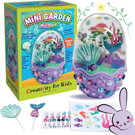 Creativity for Kids Mini Garden: Mermaid Terrarium Kit - Mermaid Gifts for Girls, Crafts and Toys, Stocking Stuffers for Kids (Ages 6+)