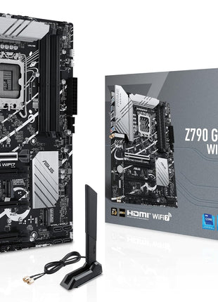 ASUS Z790 GAMING WIFI7 (LGA 1700) ATX motherboard with PCIe 5.0, three M.2 slots, 14+1 DrMOS, DDR5, Realtek 1Gb LAN, HDMI TM, USB 3.2 Gen 2x2 Type-C, front USB 3.2 Gen 1 Type-C, Thunderbolt, Aura Sync