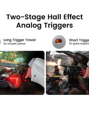 GameSir Nova Lite 2 Wireless PC Controller with Hall Effect Joysticks & Triggers, 2.4G & Wired 1000Hz Polling Rate, Remappable Buttons - Compatible with PC/Switch/Steam/Android (White)
