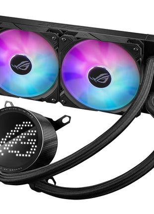 ASUS ROG RYUO III 240 ARGB All-in-one AIO Liquid CPU Cooler 240mm Radiator, Asetek 8th gen Pump Solution, Anime MatrixTM LED Display and ROG AF 12S ARGB Fan., 6 Year Warranty