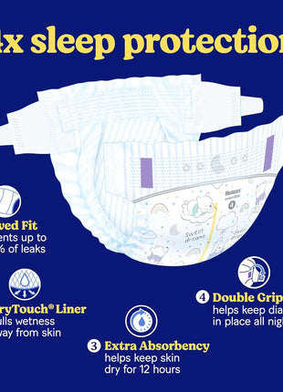 Huggies Size 6 Overnites Baby Diapers: Overnight Diapers, Size 6 (35+ lbs), 84 Ct (2 Packs of 42), Packaging May Vary
