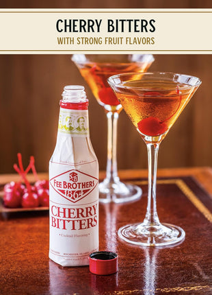 Fee Brothers Cherry Cocktail Bitters, 5 fl oz (150ml) | Aromatic Cocktail Mixer & Concentrated Flavoring, Gluten Free, Vegan-Friendly