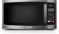 TOSHIBA ML EM09PA(BS) Small Microwave Oven with 6 Auto Menus, Mute Function & Child Lock, LED Lighting, Perfect for Apartment, 0.9 Cu Ft, 10.6 Inch Removable Turntable, 900W, Black Stainless Steel