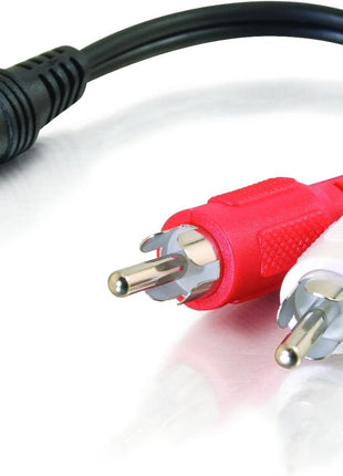 Legrand - C2G 3.5MM to RCA Y-Cable, 6 Inch Y Splitter Audio Cable RCA, Female to Male 3.5MM to RCA Audio Cable, 1 Count, C2G 40424