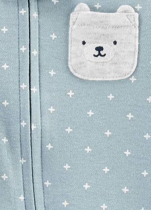 Simple Joys by Carter's Unisex Babies' Cotton Footed Sleep and Play, Pack of 3, Bear/Llama/Rainbow, 3-6 Months
