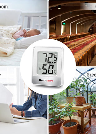 TempPro TP49 Digital Hygrometer Indoor Thermometer Humidity Meter Room Thermometer with Temperature and Humidity Monitor Mini Hygrometer Outdoor Thermometer (Previously ThermoPro)