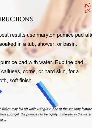 Maryton Foot Pumice Stone for Feet Hard Skin Callus Remover and Scrubber (Pack of 4) (Blue)