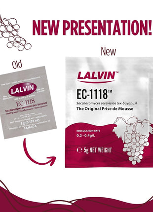 Lalvin EC-1118 Wine Yeast (10 Pack) - Champagne Yeast - Make Wine Cider Mead Kombucha At Home - 5 g Sachets - Saccharomyces cerevisiae - Sold by CAPYBARA Distributors Inc.