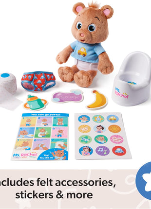 Ms. Rachel Potty Time with Bean, Interactive Plush Animal & Toilet | Plush Bear With Potty Accessories, Makes Training Fun & Easy, Toddler Toys For Girls And Boys Ages 18 Months To 3+
