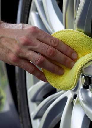 Mothers Microfiber Polishing Pad and Cleaning Pads for Car Detailing, 5 Inch Diameter, Yellow, 6 Pack