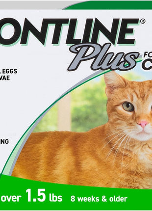 FRONTLINE Plus Flea and Tick Treatment for Cats Over 1.5 lbs. 3 Treatments