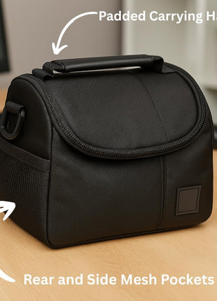 eCostConnection Medium Camera Bag Case – Soft Padded Camera Equipment Bag for DSLR & Mirrorless Cameras, Fits Nikon Canon Sony, Protective Shoulder Carry Bag