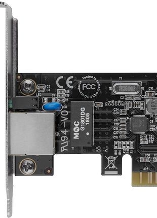 StarTech.com 1 Port PCIe Network Card - Low Profile - RJ45 Port - Realtek RTL8111H Chipset - Ethernet Network Card - NIC Server Adapter Network Card (ST1000SPEX2L)