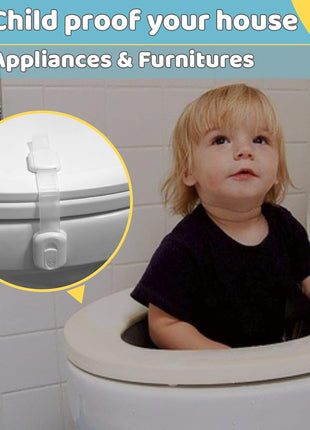 4our Kiddies 14 Pack Baby Proof Cabinet Latches, Childproof Drawer Latches with 12 Extra 3M Adhesives, Adjustable No Drilling Child Safety Cabinet Locks Straps Baby Drawer Locks for Kids Baby Safety