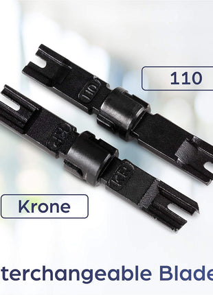 TRENDnet Punch Down Tool With 110 And Krone Blade, Insert & Cut Terminations In One Operation, Precision Blades Are Interchangeable & Reversible, Network Punch Tool, Grey, TC-PDT