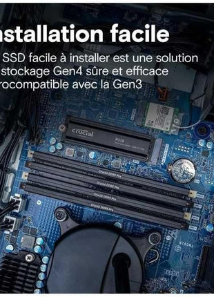 Crucial P310 - SSD - 2 TB - Internal - M.2 2280 - PCIe 4.0 x4 (NVMe) - Integrated Heatsink