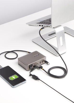 StarTech.com 10-Port USB-C Hub - 8X USB-A/2x USB-C - Self-Powered w/65W Power Supply - USB 3.1 10Gbps - Desktop/Laptop USB Hub w/USB-IF Certified 3ft Locking Cable, USB C Splitter, TAA