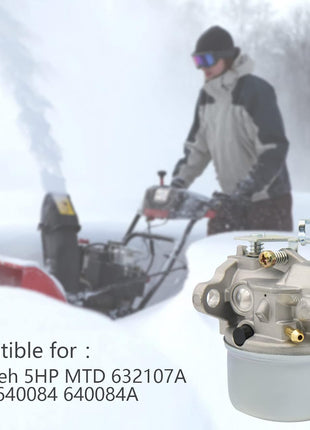 640084B Carburetor Snow Blower Carburetor Carb Compatible for Tecumseh 5HP MTD 632107A 632107 640084 640084A Toro 521 Snow Blower HSSK40 HSSK50 HS50 LH195SA - for 640084B Snow Blower Carburetor
