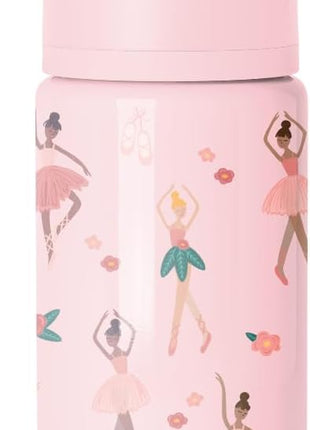 Simple Modern Kids Summit Water Bottle with Straw Lid | 14oz Stainless Steel Cup Insulated Tumbler for Toddlers, School | Pink Ballerina