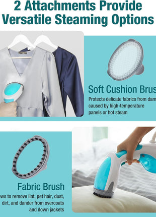 BEAUTURAL Steamer for Clothes, Portable Handheld Garment Fabric Wrinkles Remover, 30 Second Fast Heat up, Auto Off, Large Detachable Water Tank