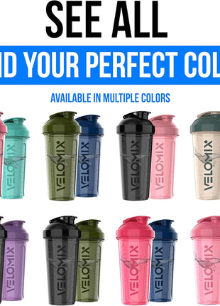VELOMIx  2 Pack  28 oz Protein Shaker Bottles for Protein Mixes   2x Wire Whisk | Leak Proof Shaker Cups for Protein Shakes | Protein Shaker Bottle Pack (Black/Transparent)