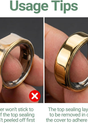 Ultra-Thin Clear Cover Compatible with Ou-ra Ring Gen 5 Size 8: 10 Pack Transparent Invisible Anti-Scratch Protector Skin Films for Ou-ra Ring 5