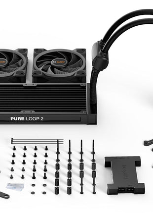 be quiet! Pure Loop 2 FX 240mm, CPU Liquid Cooler for Intel Core i3/i5/i7 or AMD Ryzen 3/5/7, ARGB LED Illumination, 2X Light Wings PWM high-Speed Fan -BW013