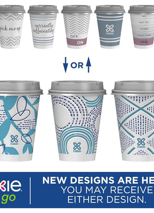 Dixie To Go Paper Coffee Cups With Lids, 12 oz, 14 ct, Disposable Insulated Paper Cups for On-The-Go Hot or Cold Beverages