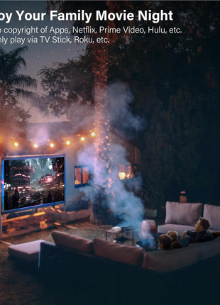 Mini Projector, VOPLLS 1080P Full HD Video Projector, Portable Outdoor Home Theater Movie Projector, 50% Zoom, Compatible with HDMI, USB, AV, Smartphone/Tablet/Laptop/PC/TV Box (25000L)