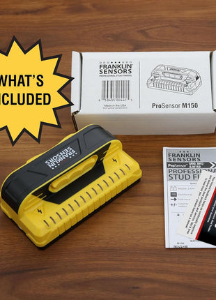 Franklin Sensors ProSensor M150/X990 Stud Finder with Live Wire Detection and 9-Sensors, Wood & Metal Stud Detector/Wall Scanner, Made in The USA