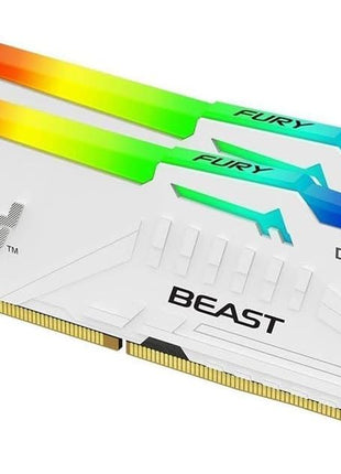 Kingston FURY Beast White RGB 64GB (2x32GB) 6000MT/s CL36 DDR5 EXPO DIMM | Infrared Syncing | FURY CTRL Software | Overclocking | AMD EXPO | Kit of 2 | KF560C36BWEAK2-64