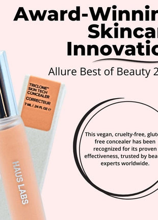 HAUS LABS BY LADY GAGA Triclone Skin Tech Hydrating + De-puffing Concealer with Fermented Arnica 22 Light Medium Peach
