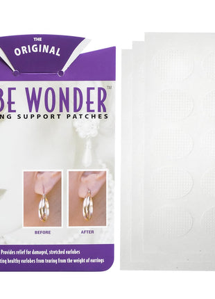 Lobe Wonder - The ORIGINAL Ear Lobe Support Patch for Pierced Ears - Eliminates the Look of Torn or Stretched Piercings - Protects Healthy Ear Lobes from Tearing - 60 Patches - Clear & Latex-Free