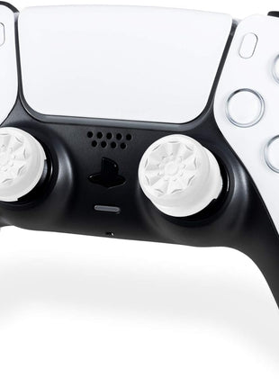 KontrolFreek FPS Freek Galaxy White for PlayStation 4 (PS4) and PlayStation 5 (PS5) | Performance Thumbsticks | 1 High-Rise, 1 Mid-Rise | White