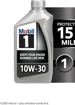 Mobil 1 Advanced Full Synthetic Motor Oil 10W-30, 6-pack of 1 quarts