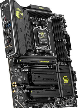 MSI MAG X870 Tomahawk WiFi Gaming Motherboard (AMD Ryzen 9000/8000/7000 Series Processors, AM5, DDR5, PCIe 5.0, M.2 Gen5, SATA 6Gb/s, USB 40Gbps, HDMI/DP, Wi-Fi 7, Bluetooth 5.4, 5Gbps LAN, ATX)