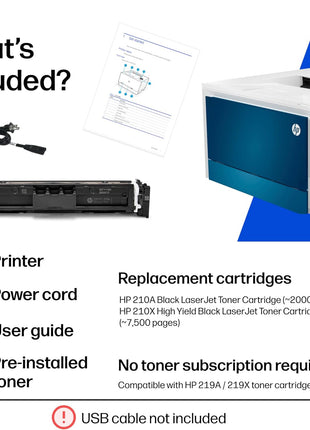 HP Color LaserJet Pro 4201dn Printer, Print, Fast speeds, Easy Setup, Mobile Printing, Advanced Security, Best-for-Small Teams. Ethernet & USB only. Not Wireless. White