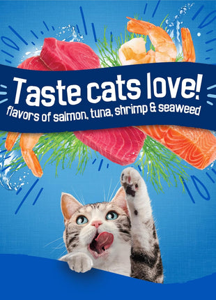 Purina Friskies Dry Cat Food Seafood Sensations With Salmon, Tuna, and Shrimp Flavors - 22 lb. Bag