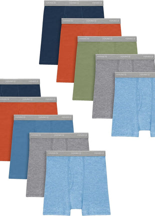 Hanes Boys' Underwear Boxer Briefs Or Briefs Pack, 8 Or 12 Pack, Cotton Stretch Underwear for Boys & Toddler Boys