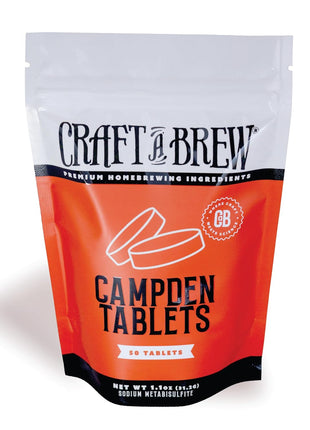 Craft A Brew - Campden Tablets - Sodium Metabisulfite - Sterilant for Winemaking - Ideal for Traditional Grape Wines - Crafting Fruit Wine, Cider - 50 Count