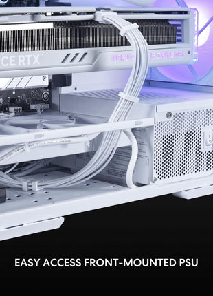 LIAN LI LANCOOL 207 Compact ATX RGB Gaming Computer Case, Airflow Optimized Mesh Panels Tower Chassis w/ 2x140mm ARGB,2x120mm PWM Fans Pre-Installed, USB Type-C Port, Tempered Glass Side Panel (White)