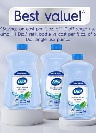 Dial Antibacterial Foaming Hand Soap Refill, Spring Water, 52 fl oz (Pack of 1)