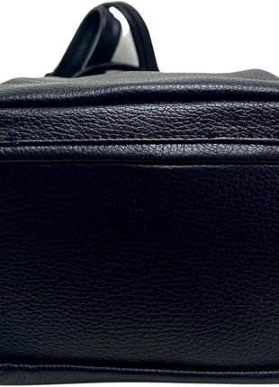 Anta Leather Zipper Backpack - Stylish and Durable Leather Backpack for Women (Black)